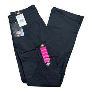 NWT Women’s Dickies Black Curvy Fit Straight Leg Pants Size 8 New